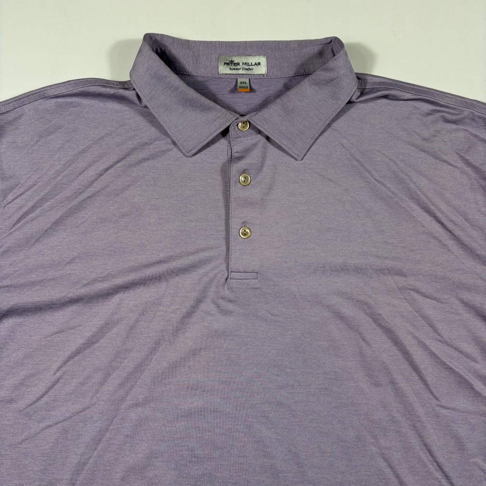 Peter Millar Summer Comfort Polo Shirt Mens 2XL Stretch Purple